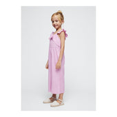 Mayoral Girls Mauve Linen Jumpsuit